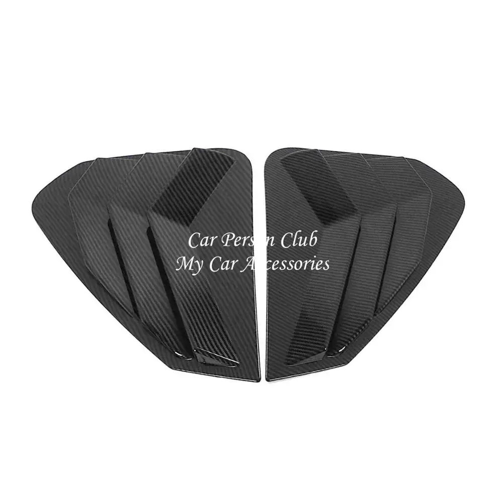 

Carbon Fibre Rear Tail Window Pillar Triangle Cover Frame Molding Sticker Trims For Toyota RAV4 RAV 4 2019 2020 Car Accessories