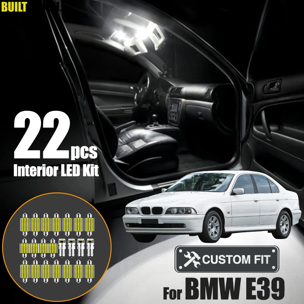 

Xukey 22X для BMW E39 520i 523i 528i 525d 1995-2003 комплект светодиодсветильник ламп для салона автомобиля, Купольные лампы для чтения с гирляндой для номерного знака