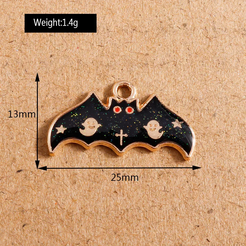 10 Stück 22x30mm Cartoon-Emaille-Hexen-Anhänger für die Schmuckherstellung, niedliche Ohrhänger, Halsketten, DIY-Bastelzubehör für Frauen – Detail 11
