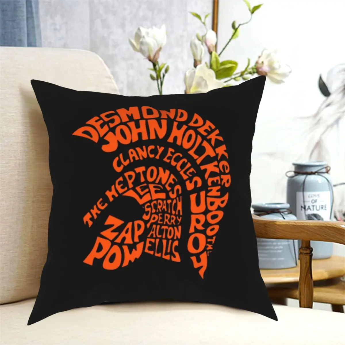 Trojan Records Square Pillowcase Polyester Creative Decor Throw Pillow Case Bed Cushion Cover Wholesale