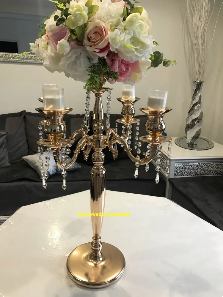 12pcsWedding Aisle Table Decorations 90cm Tall Gold Silver Mermaid Metal Flower Stand Wedding Centerpiece