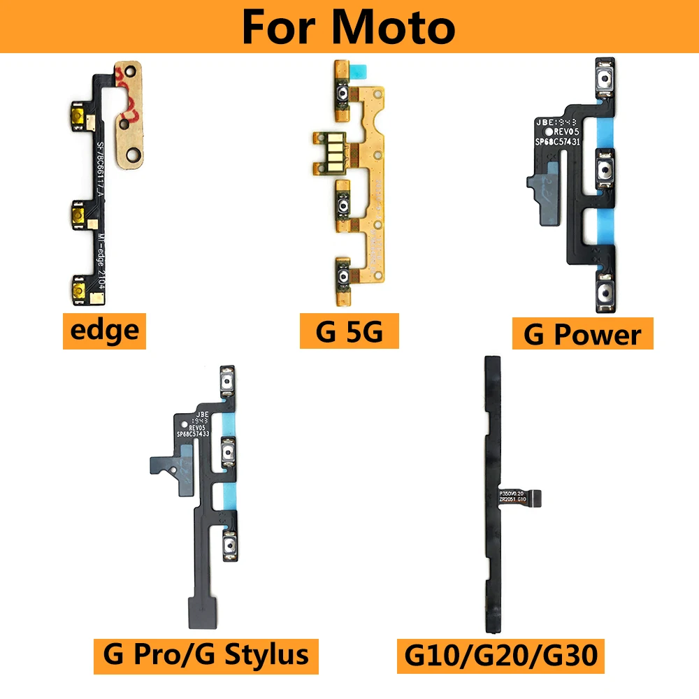

NEW Power On Off Volume Side Button Key Flex Replacement For Moto G41 E20 E40 E30 G10 G20 G30 G50 G100 One 5G G Power Pro Stylus