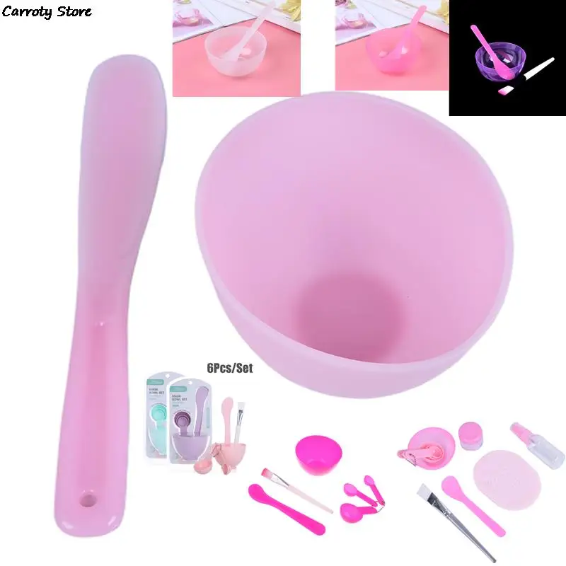 1 Set Face Mask Mixing Bowl Set DIY Facial Beauty Cosmetic Makeup Tool With Brush Mixing Stick Spatula Measuring Spoon Kit