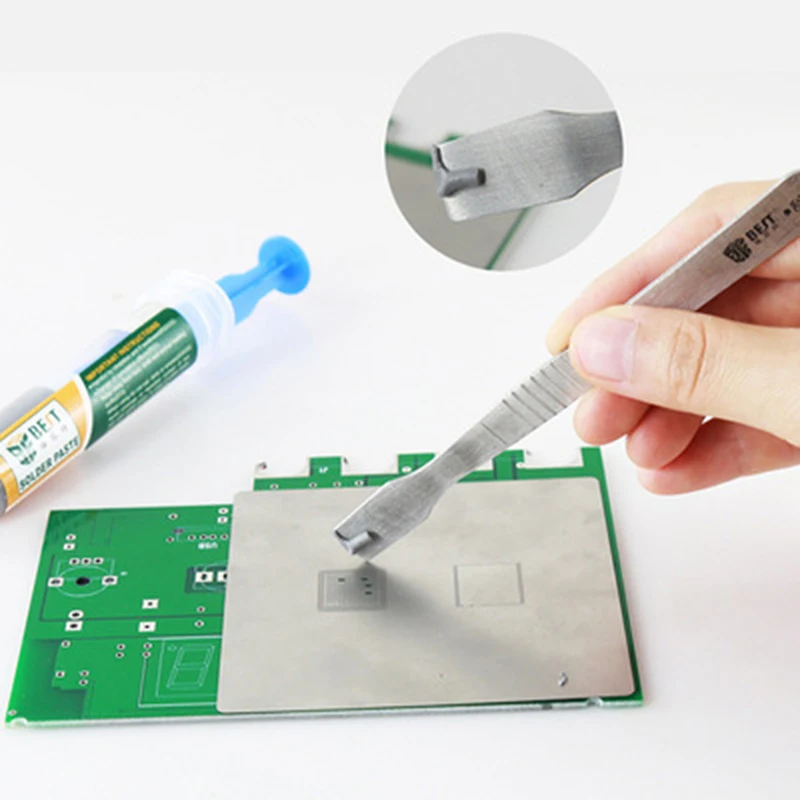 BST510 Flux Soldering Paste Tin Solder Paste Leaded Syringe Liquid Flux Melting Point 183℃ Repair Stencil Welding Soldering Tool