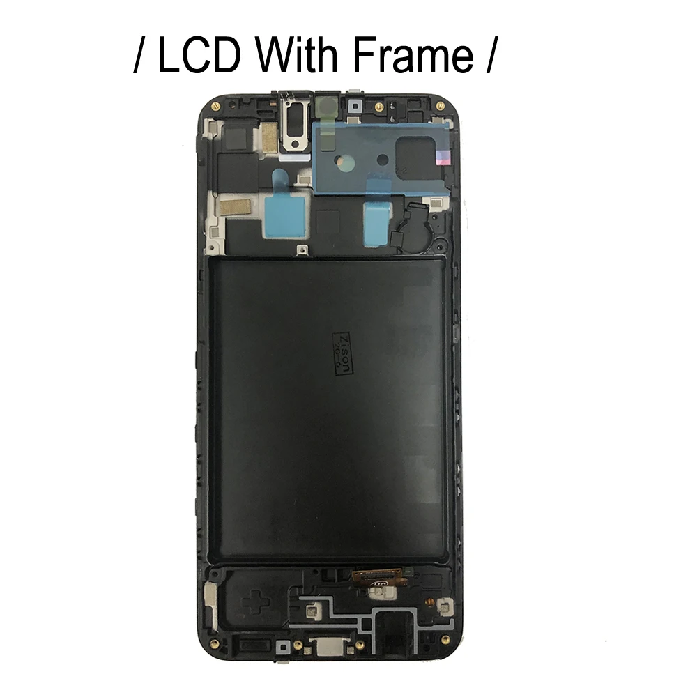 Super AMOLED For SAMSUNG Galaxy A20 2019 LCD Display With Frame SM-A205F/DS A205FN A205YN A205 Screen Touch Digitizer Assembly