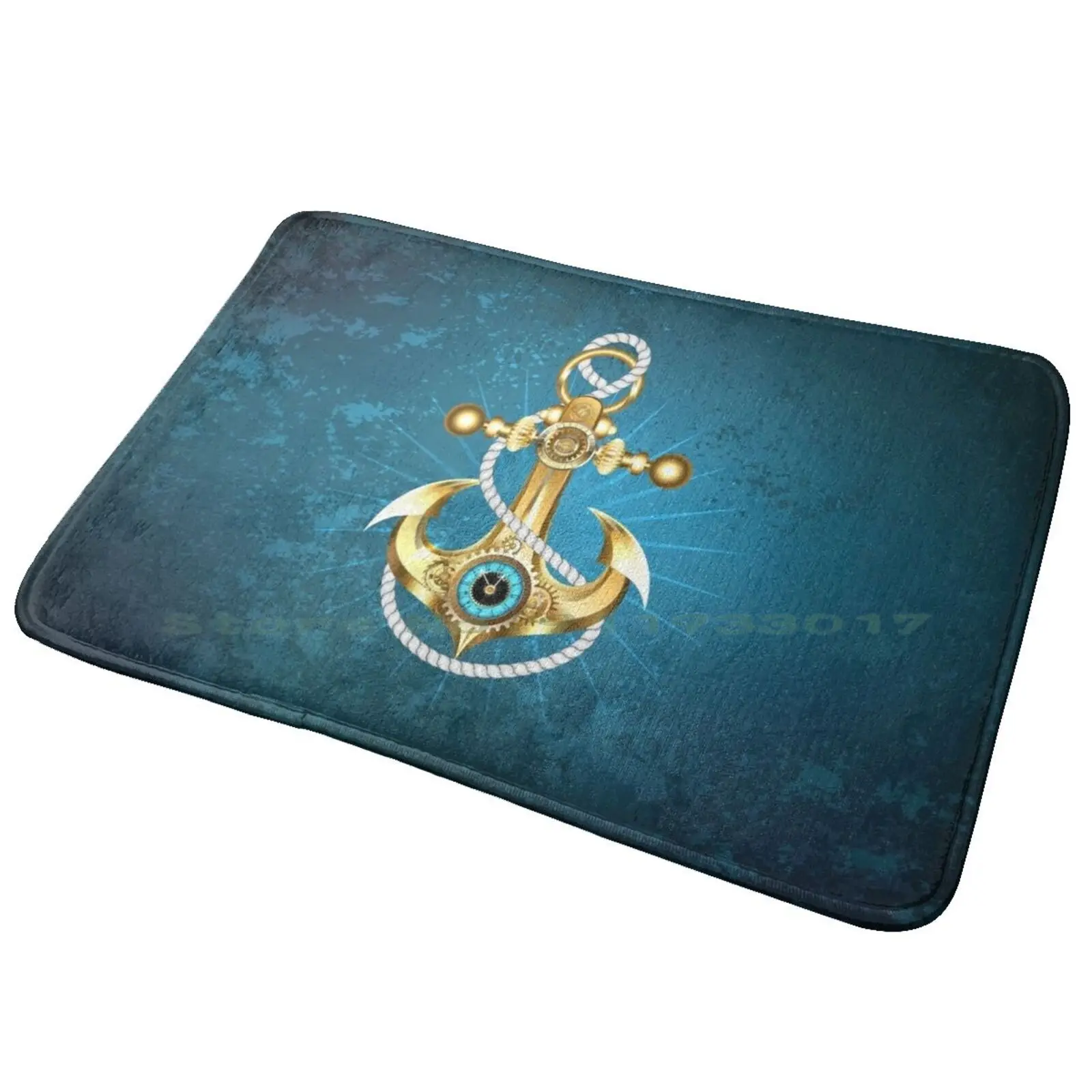 Anchor With Clock ( Steampunk ) Entrance Door Mat Bath Mat Rug Crypto Currency Doge Coin Dogecoin To The Moon Dogecoin Dogecoin