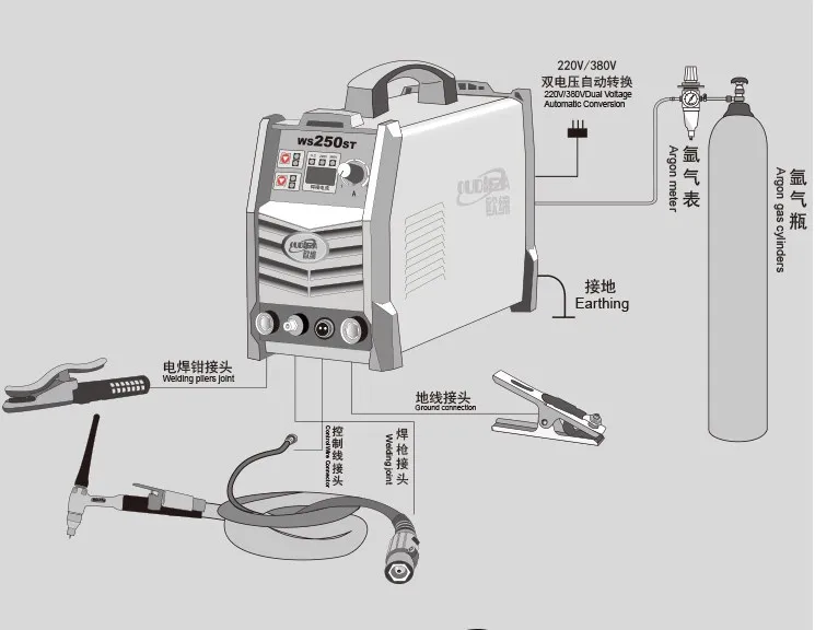 WS250ST inverter stainless steel argon arc welding machine