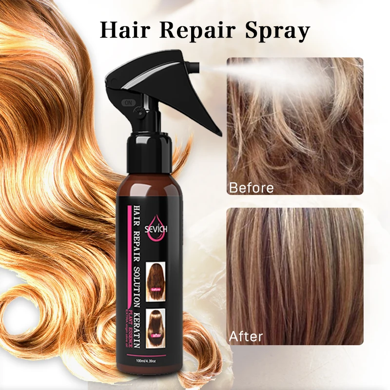 Hair Scalp Repairing Leave-In Conditioner Keratin Hair Nourishing Essence For Heated Hair Clip Protection Repair Hair Damage