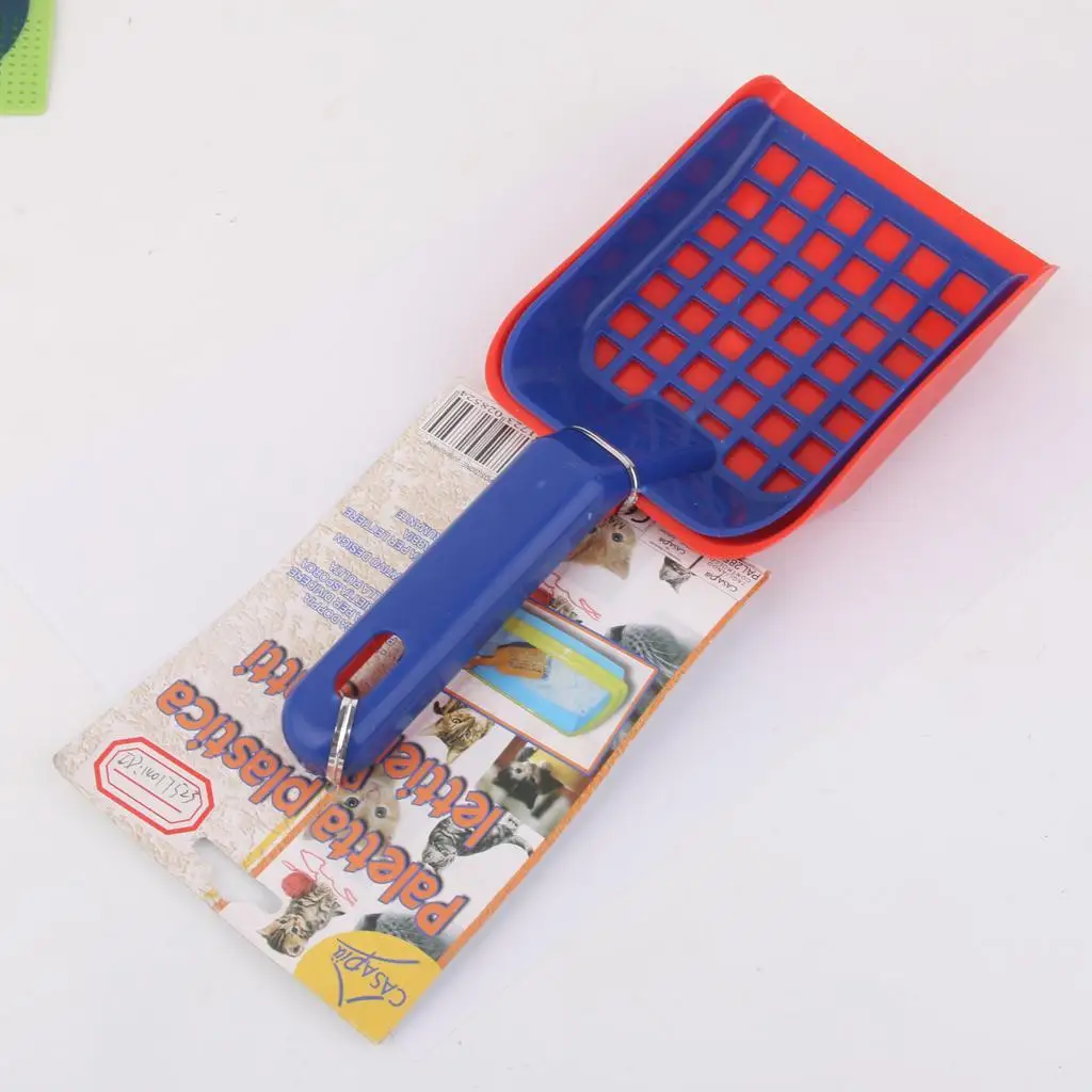 1 set Cat Litter Scooper Sieve Set Non Stick Scoop with Holder for Small Animal Dog Food Spoons Shovel Pet Cleanning Tool