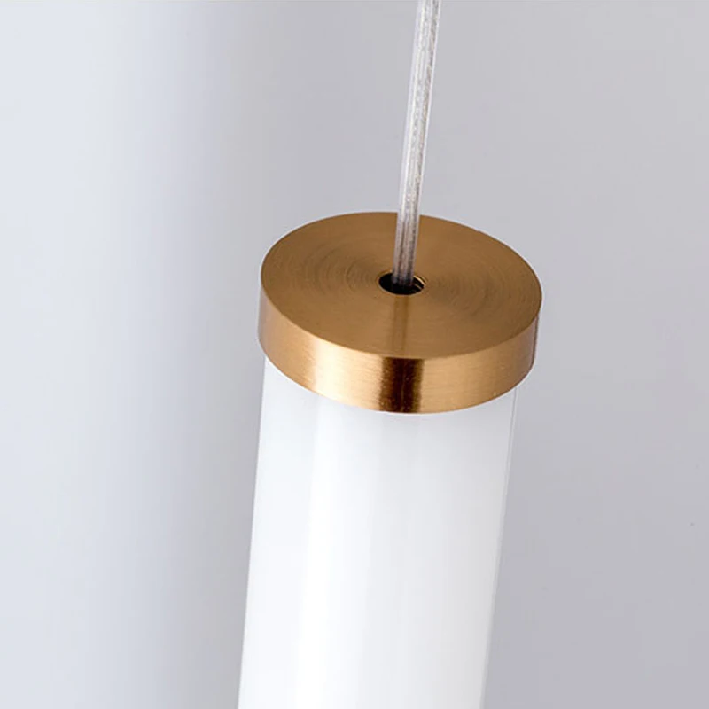 Simple Modern Art Chandelier With Vertical And Horizontal Lines Nordic Metal Luminous Ball Designer Restaurant Cafe Lights