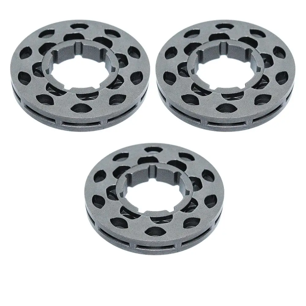 3/8" Pitch 10 Tooth Chain Saw Rim Sprocket Kit 3Pcs For Chainsaw Stihl Husqvarna Others STD 22mm 7 Spline