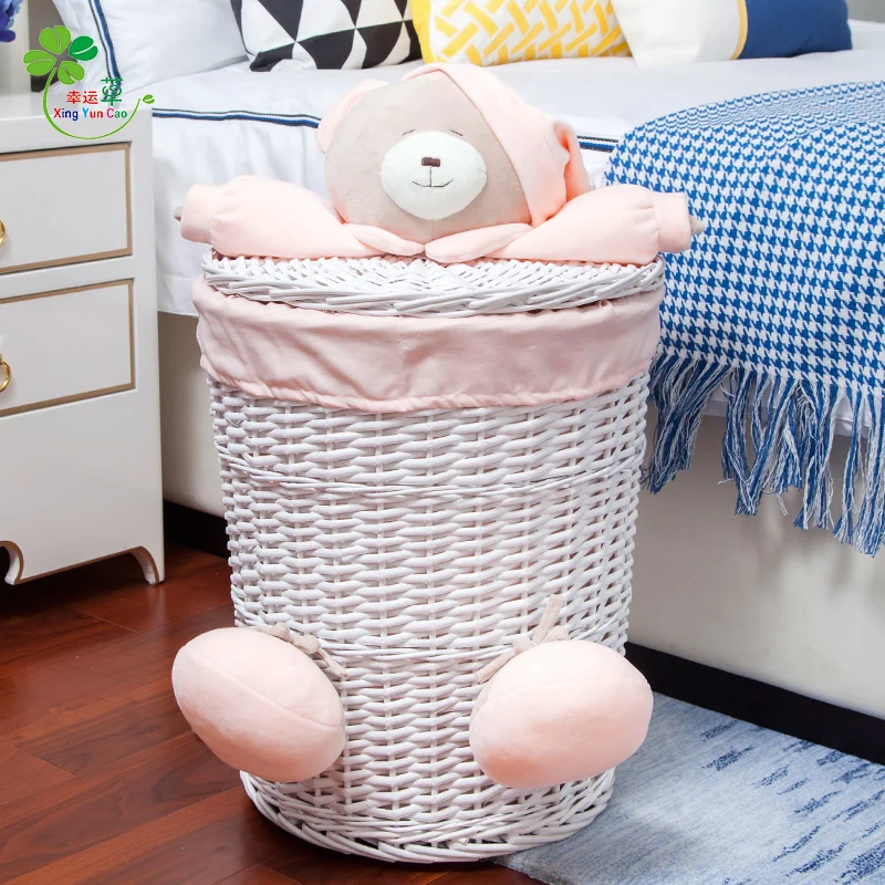 TT Wicker Storage Basket Clothing Snack Creative Cartoon Decoration Children\'s Toy Home