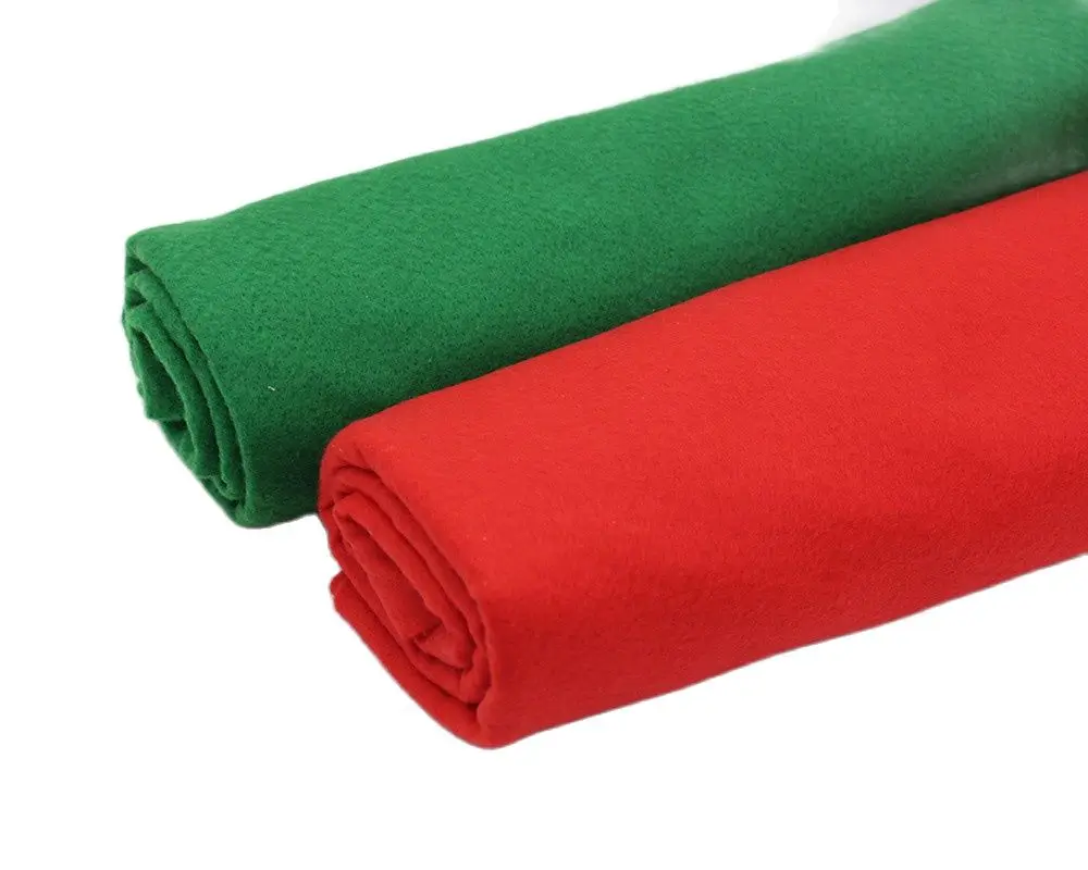 Red/Green Soft Felt,Royal Nonwoven Fabrics,Felt Craft,Scrapbooking,For DiyToys Stuff Skin,Decoration Material