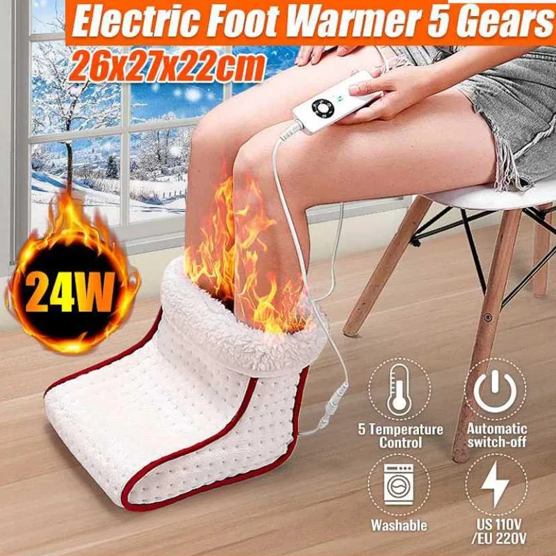 

Electric Warm pocket heater Foot Heating Pad Warmer Washable Heat Settings foot care Warmer Cushion Thermal Foot Warmer