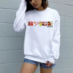 Sweats à capuche graphiques Spice Girls pour femmes, sweat-shirt sexy, survêtement cool, streetwear vintage des années 90, Tumblr