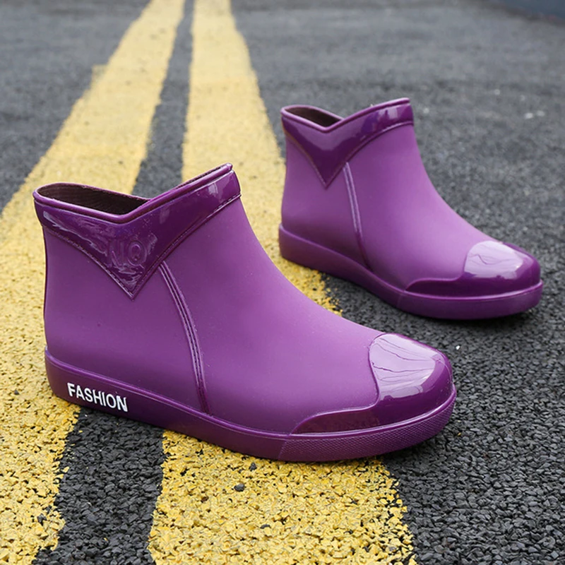 Autumn Women\'s Rain Boots Rubber Shoes Women Waterproof Ankle Boots Rain Shoes 2020 Spring Autumn Female Shoe Ankle Boot