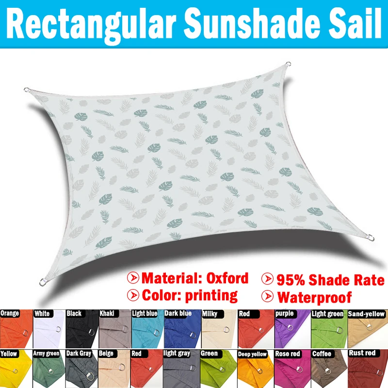 

Beautiful Garden Sun Shade Sail Rectangle Waterproof Awning For Outdoor Garden Beach Camping Patio Pool Car Sunshade Sails