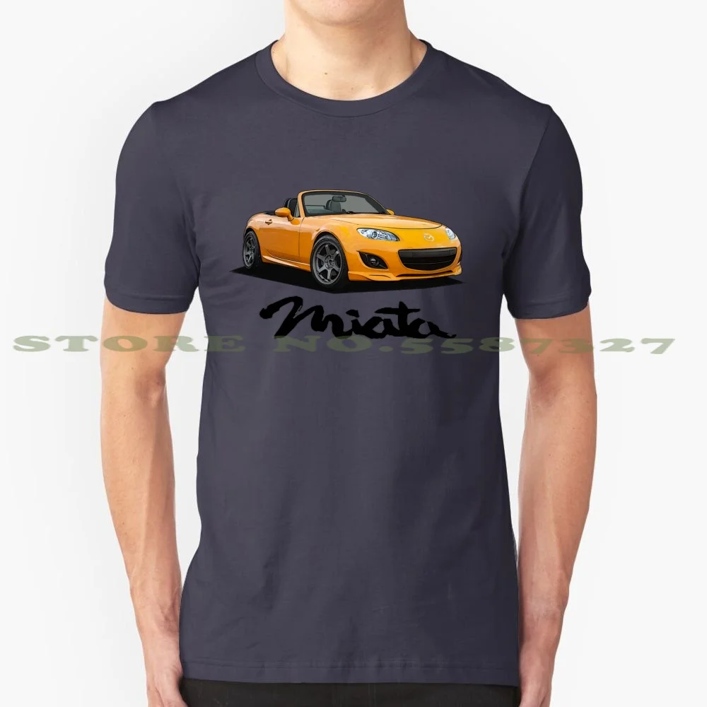 Mx-5 Miata Nc-Nc2 Yellow 100% Pure Cotton T-Shirt Mx5 Miata Nc2 Red Jdm Roadster Japan Touge Mountain Pass Driving