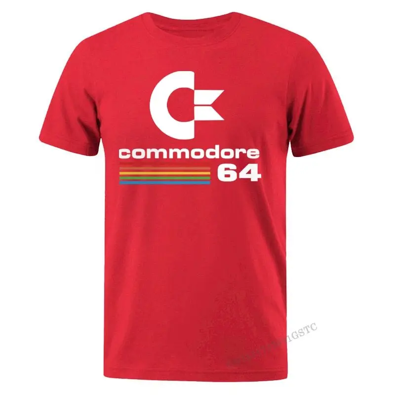 Men T-Shirts Summer Commodore 64 Print Top T Shirt C64 Sid Amiga Retro Cool Design T-Shirt Camisas Hombre Top Tee Mens Clothing