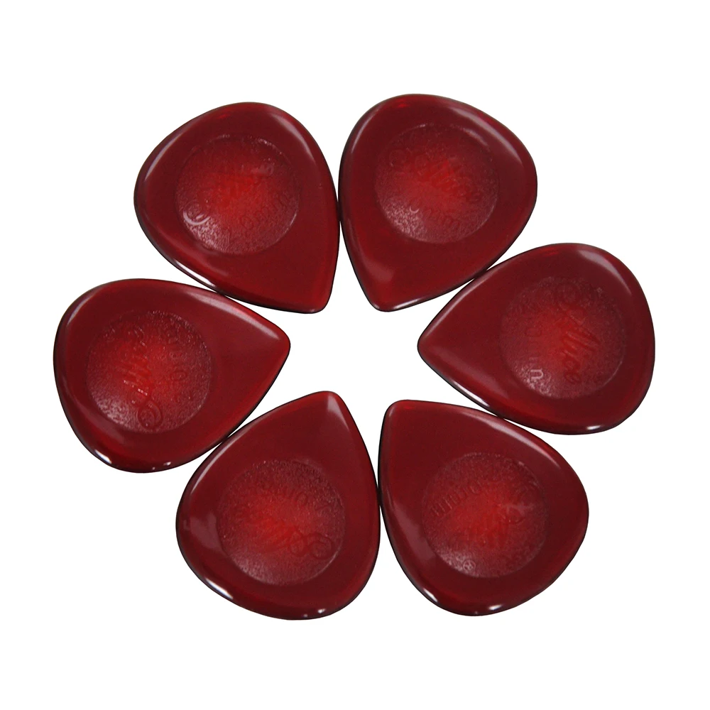 50pcs Heavy 2mm Teardrop Waterdrop Guitar Picks Plectrums For Electric Guitar Jazz Red