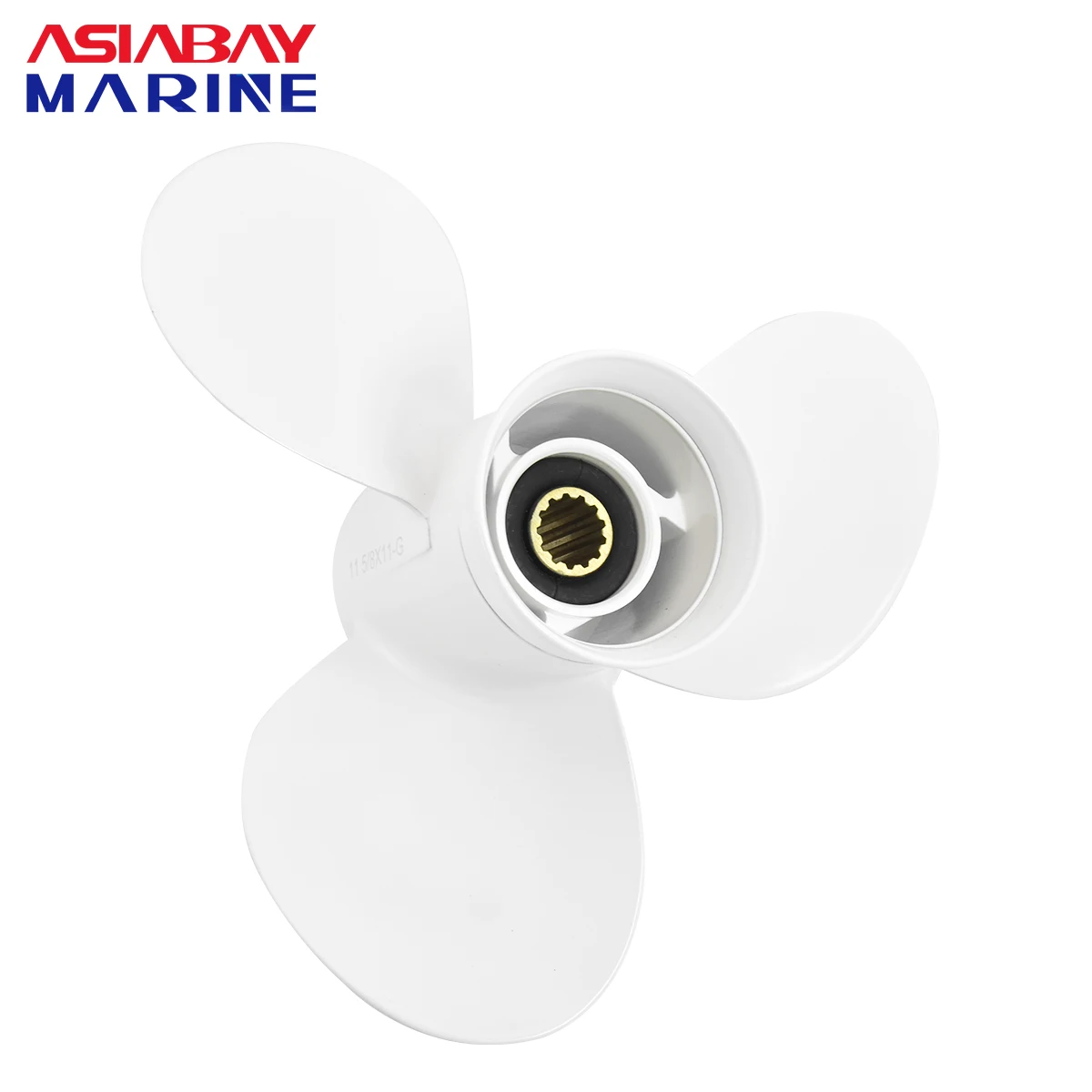 Yamaha 선외 프로펠러 11-5/8x11,3 블레이드 알루미늄 합금 나사 13 스플라인 663-45947-02 20 30 40 48 50 60 HP 엔진용