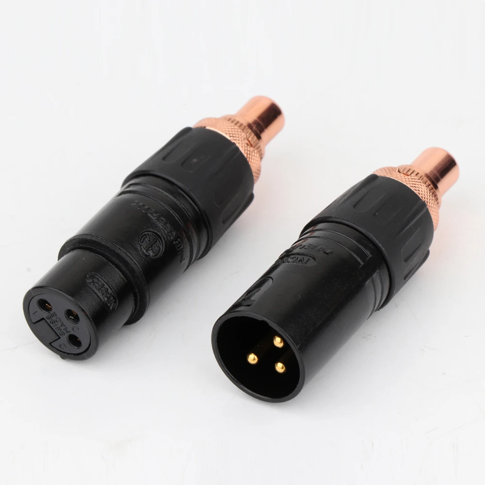 

High Quality Neutrik XLR Male/Female to RCA Female Socket Adapter RCA Plug HIFI Audio Cable Connector