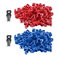 Puerto Ethernet LAN RJ45 Hub, cubierta antipolvo, tapa de enchufe, Protector de bloqueo con cerradura y llave patentada, 100 Uds.