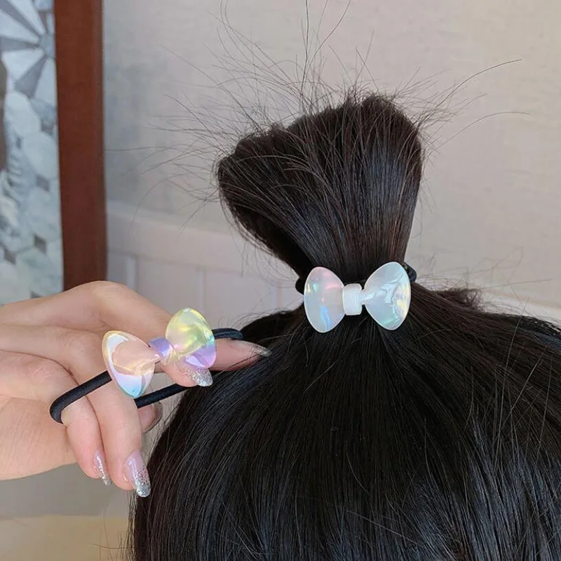 1Pc New Women Scrunchie Hair Ties Ponytail Holder Headband Rubber Bands Fashion Elastic Hair Bands Hair Rope Hair Accessories