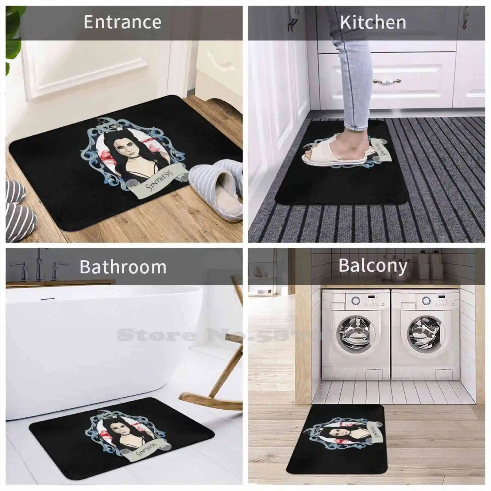 Amy Lee Of Evanescence - Synthesis Era Soft Cushion Home Carpet Door Mat Car Rug Amy Lee Evanescence Gothic Lolita Musician image 5