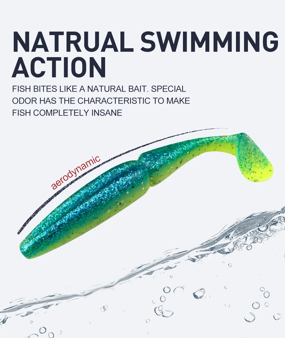 ESFISHING Angelköder Easy Shiner 100mm 125mm Swimbait Isca Artificial Pesca Silikonköder Hecht Barsch Leurre Souple – Detail 2