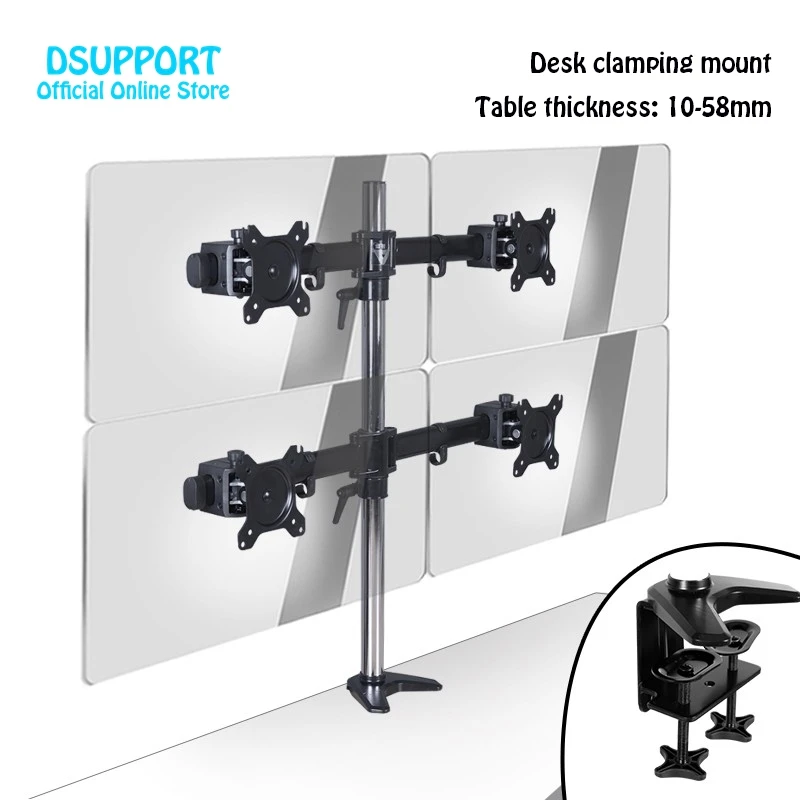 Full-Motion 15 "-27" LCD LED 4 Screen Monitor Halter Flexible Display Halterung Rack Stehen MP340