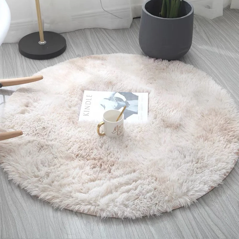 

Thick Plush Carpet Fluffy Round Carpet Living Room Home Decoration Children Bedroom Carpet Floor Mats ковер в гостиной