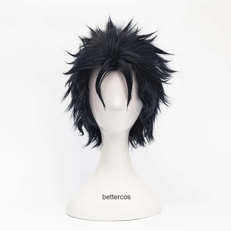 

Anime JoJo's Bizarre Adventure Kujo Jotaro Wig Short Black Heat Resistant Synthetic Hair Cosplay Wigs + Wig Cap