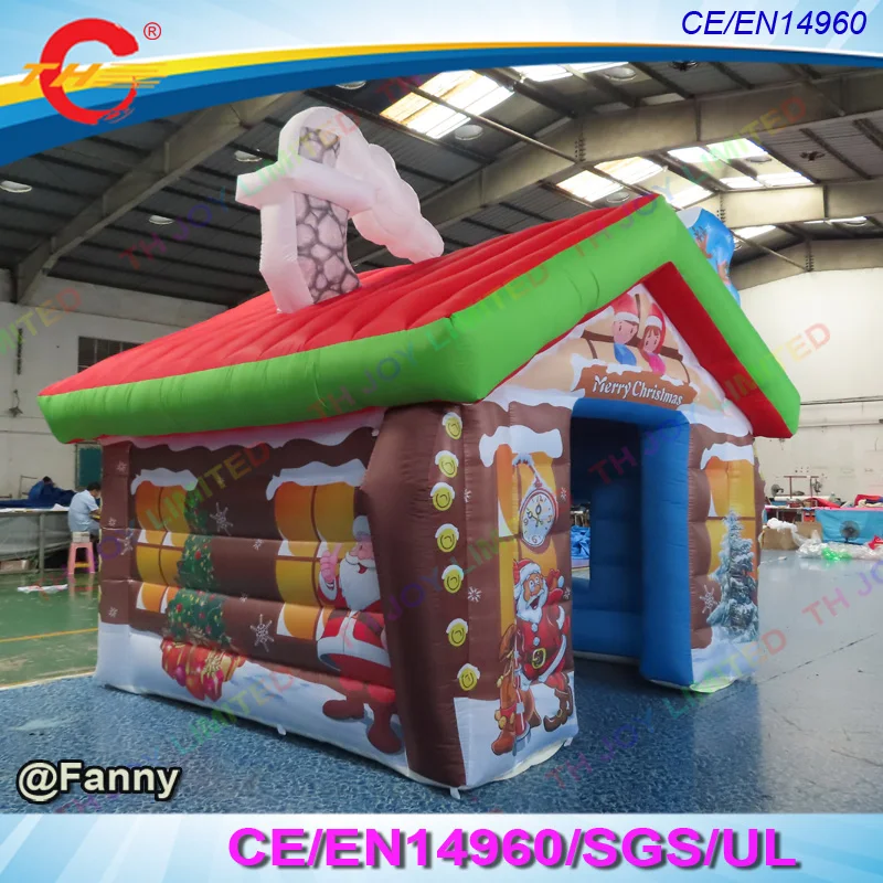 new design inflatable santa grotto, christmas decorations grotto inflatable christmas house ,free air ship to door