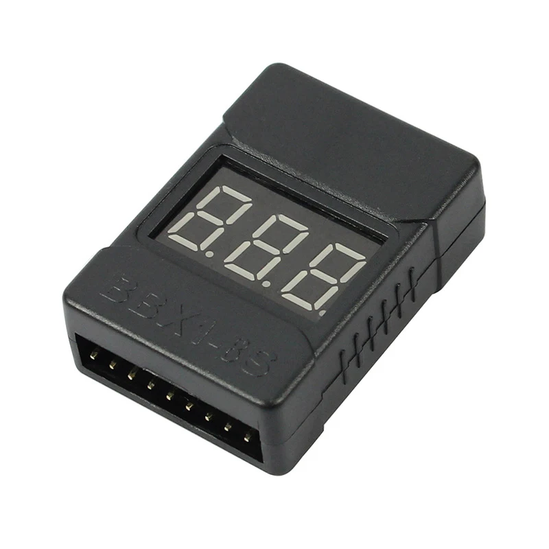 LiPo Battery Checker RC 1-8S Battery Tester Monitor Low Voltage Buzzer Alarm with LED Indicator for LipoLife LiMn Li-ion Battery