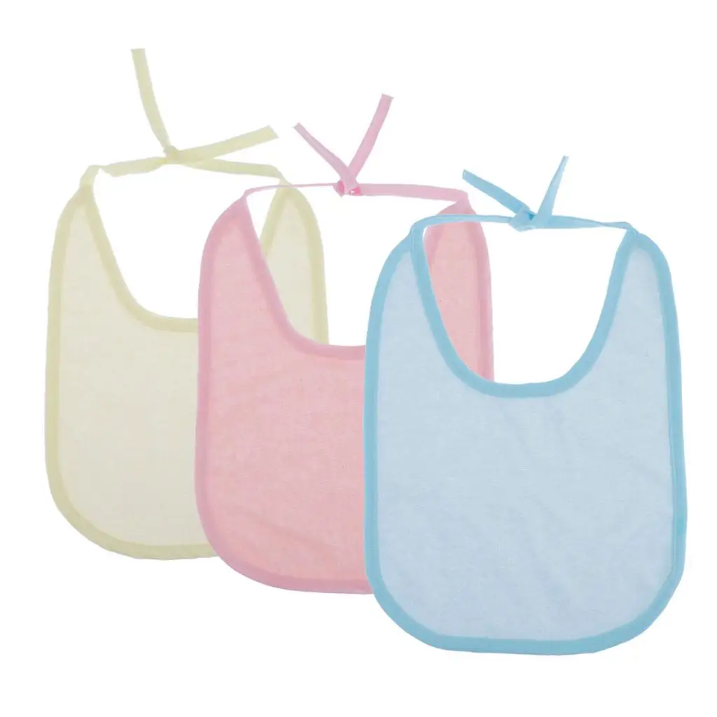 29 x 22 cm Pack of 5 Pcs Baby Adult Mealtime Bib Clothes Protector Washable Waterproof