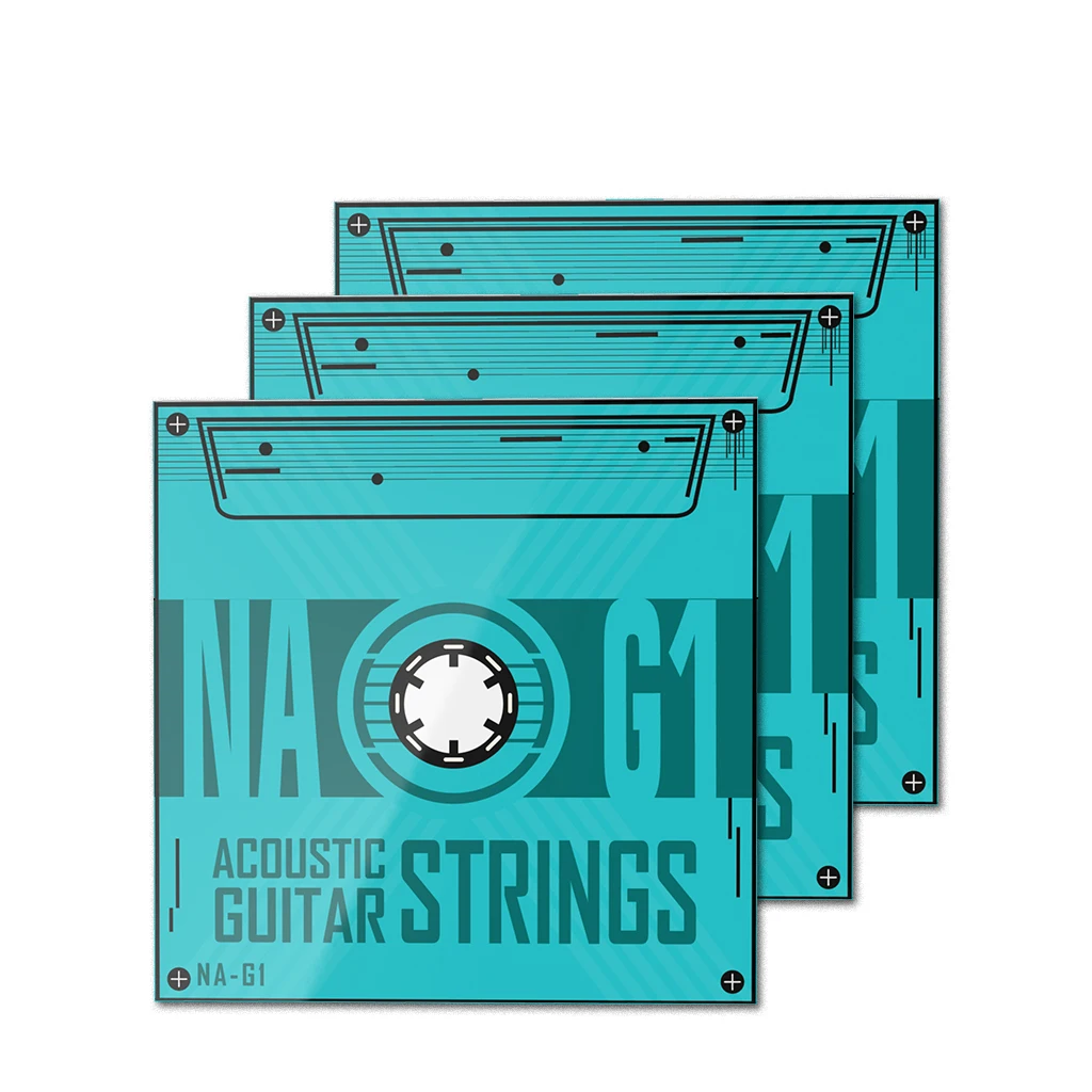 3Sets Acoustic Guitar Strings Light Tension Corrosion Resistant Phosphor Bronze Offers A Warm Bright Well-Balanced Acoustic Tone