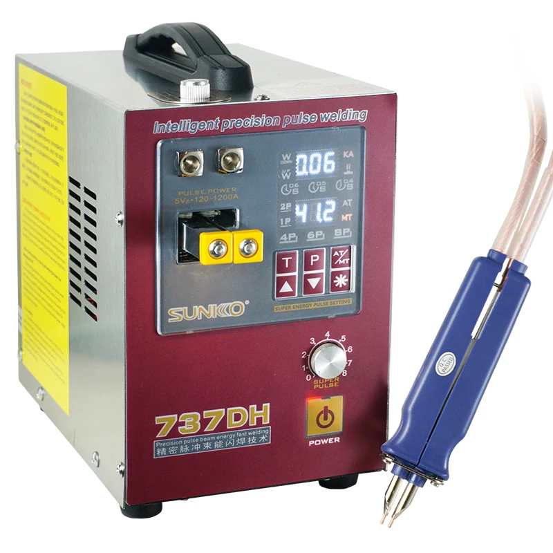 Battery Spot Welding Machine 18650 Lithium Battery High Power Small Welding Machine SUNKKO 737DH Induction Delay