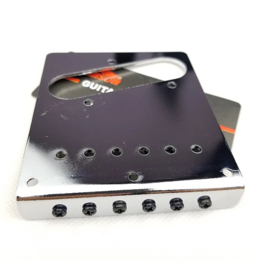 Wilkinson 52,5mm(2-1/16 zoll) 6 sättel Moderne Tele Brücke für American Standard Telecaster Gitarre Chrome WOT03 – Detail 5