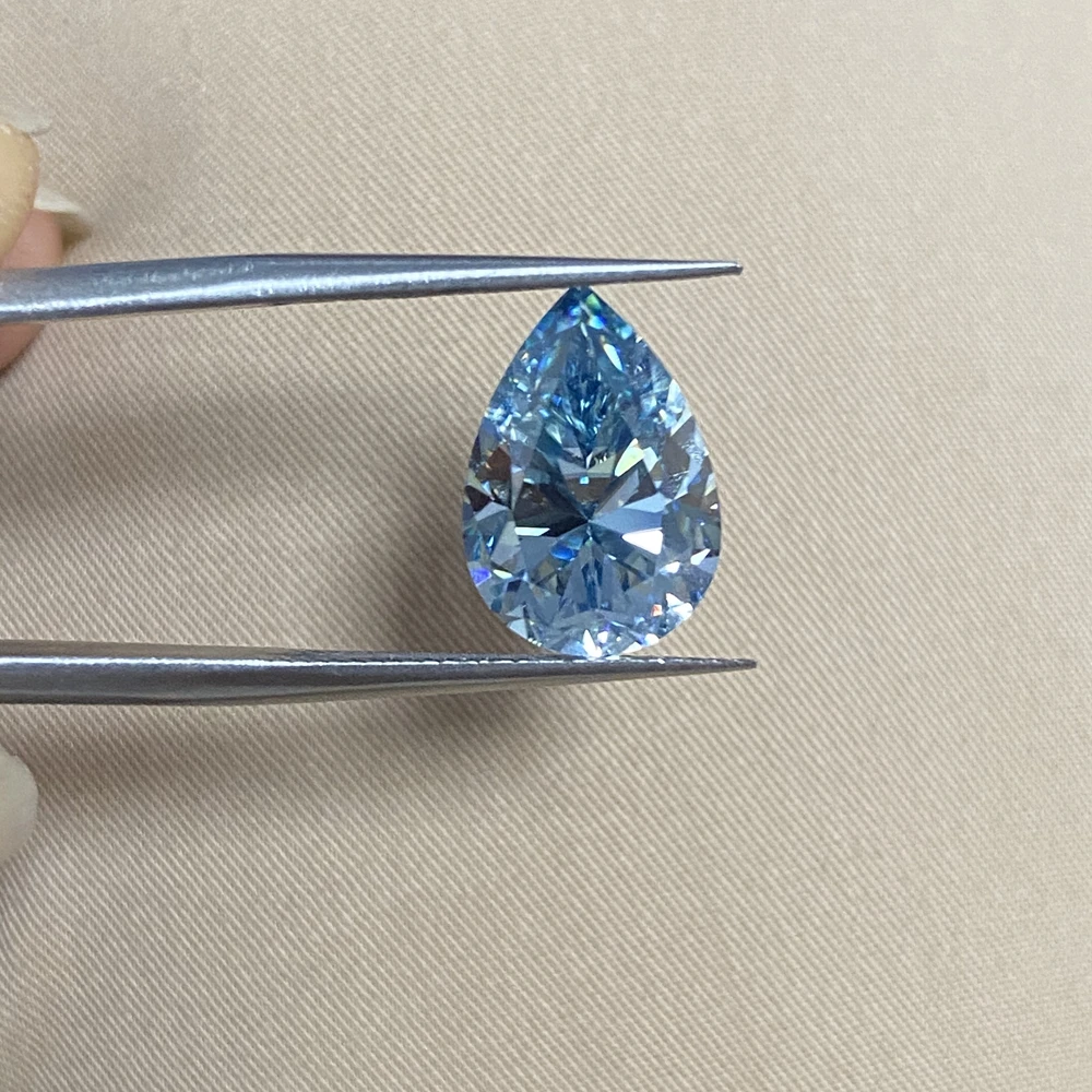 

Meisidian New Color Dark Blue 9x13mm 4.2 Carat Water Drop Pear Cut Loose Moissanite Diamond Stone