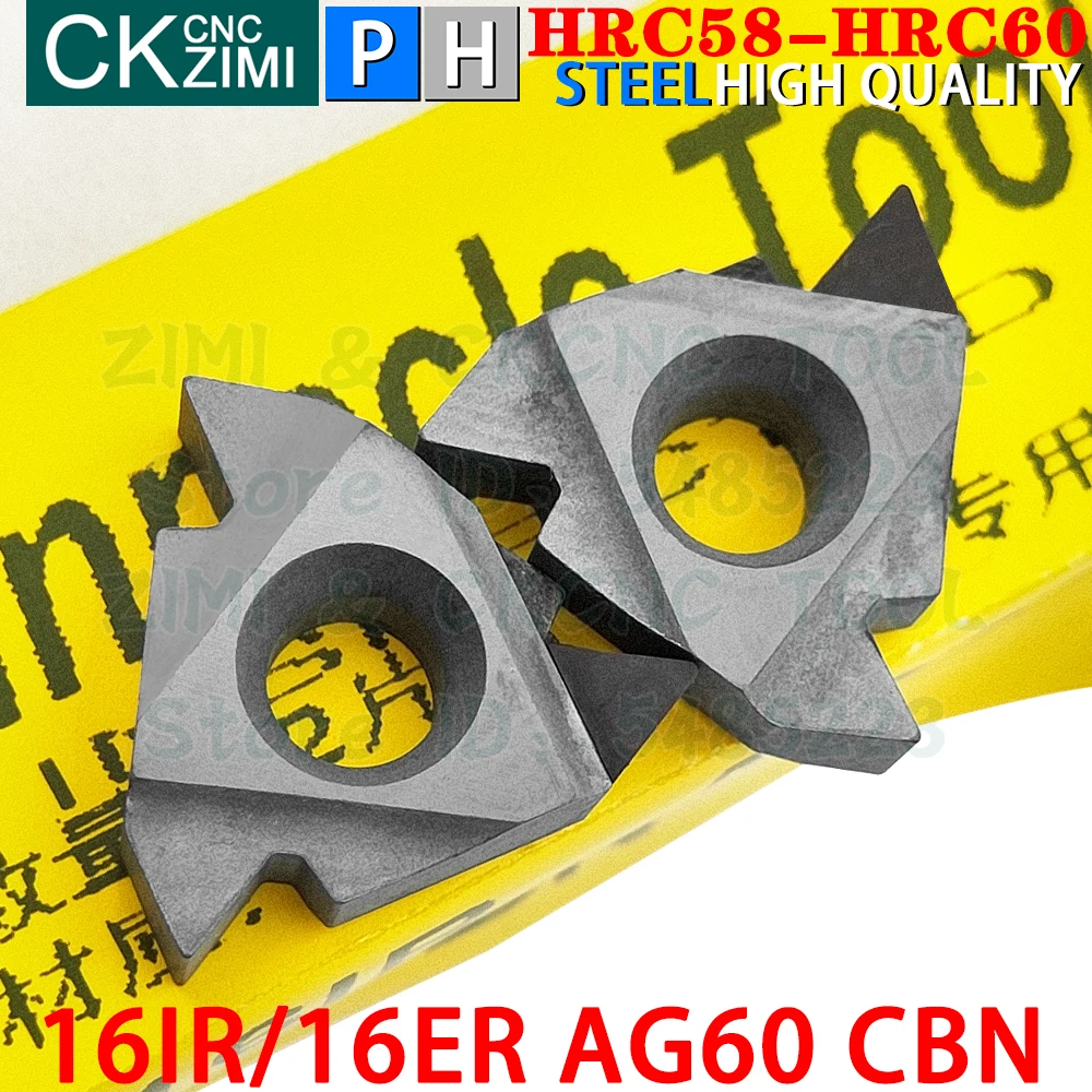 16IR AG60 CBN 16ER AG60 CBN Cubic โบรอนไนไตรด์ภายในด้ายภายนอก CNC เครื่องกลึงโลหะเครื่องกลึงโลหะเครื่องมือ