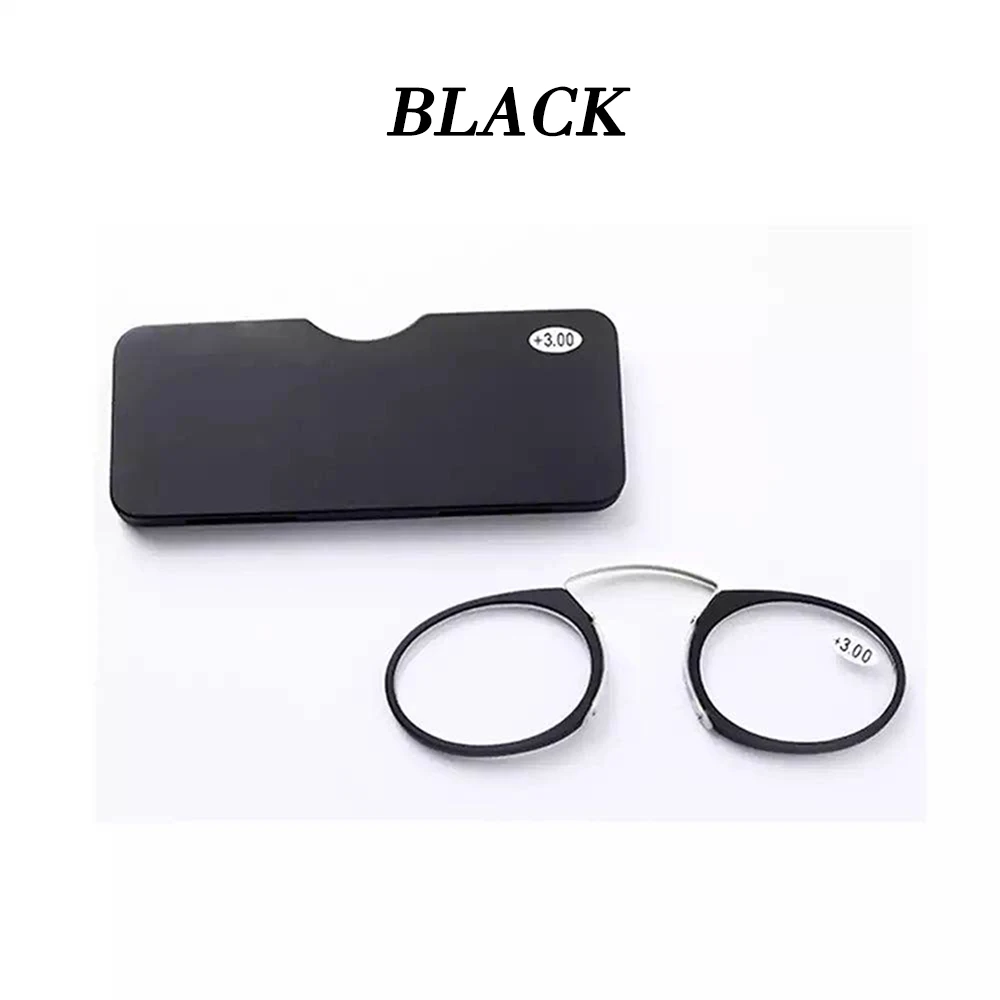 Mai Blume Mini Nase Clip Lesebrille Tragbare Brieftasche Rezept Brillen Männer & Frauen Ohne Koteletten Pince-nez Mit fall + 1 – Detail 5