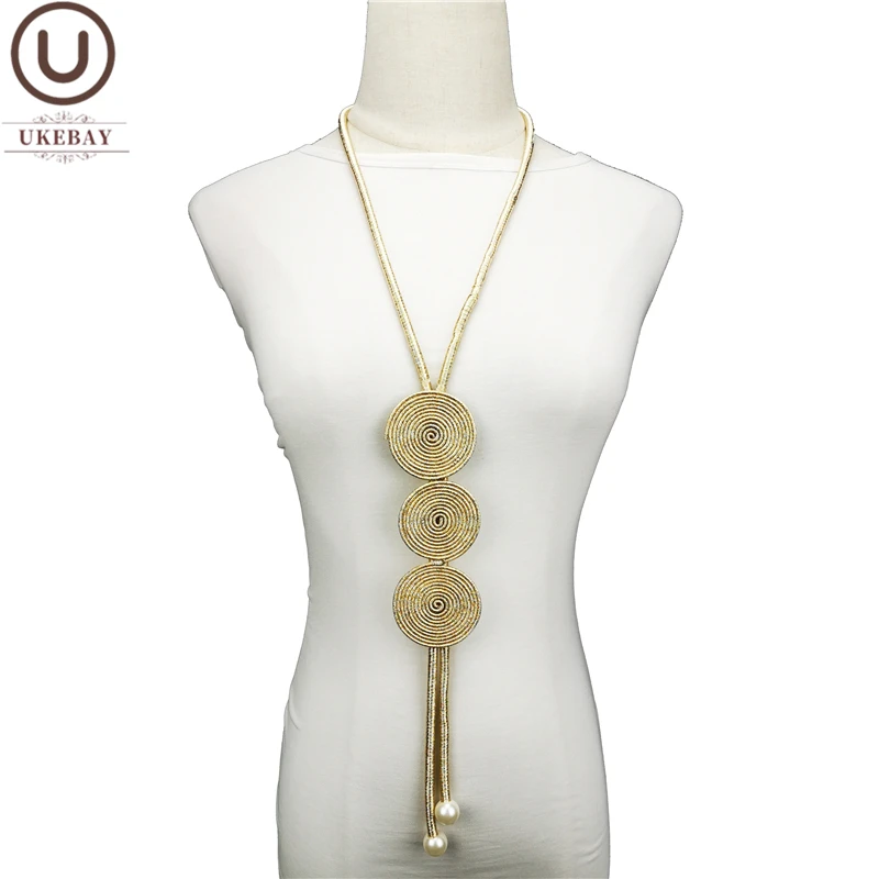 

UKEBAY New Luxury Gold Jewelry Women's Pendant Necklace Handmade Accessories 4 Colors Suitable for Women Wedding Party Gifts