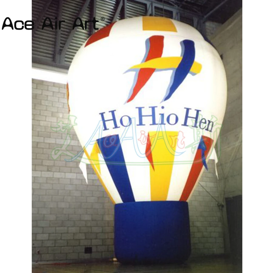 Exquisite Inflatable Hot Air Balloon Model With Blue And Yellow Stripe For Exhibition/Trade Show/Advertising Made By Ace Air Art