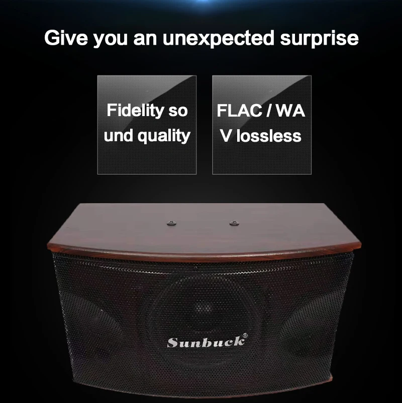 KYYSLB 100W Home Card Package Wood Speaker Conference Dance Room Karaoke OK 6.5 Inch, 8 Inch, 10 Inch Optional Amplifier Speaker