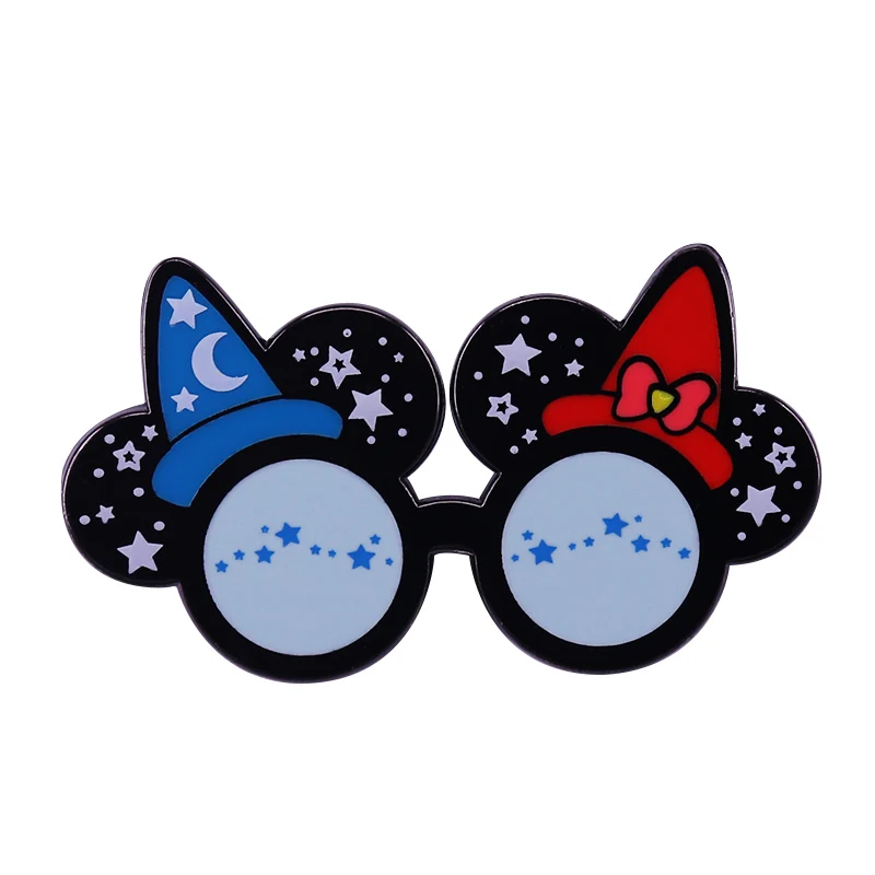 Adorable Sorcerer Shades Enamel Pin Apprentice Fantasy Hat Sunglasses Badge Fantasia Magic Cartoon Tokyo Park Jewelry