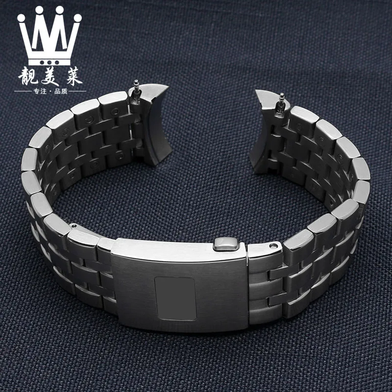 High quatily 316L solid stainless steel strap for IWC Pilot Mark 17 18 IW377717 IW3777179 IW377710 metal watchband  20 21mm men