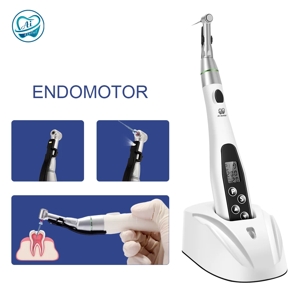 

Wireless dental endodontic treatment 16:1 reduction contra angle handpiece smart LED endo motor mini head for root canal TC2