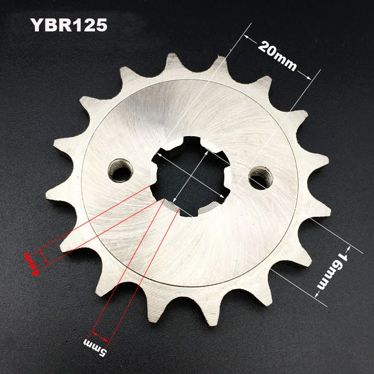 ヤマハybr125,ホンダct110,beta125,歯428,チェーン用のオートバイのフロントスプロケット