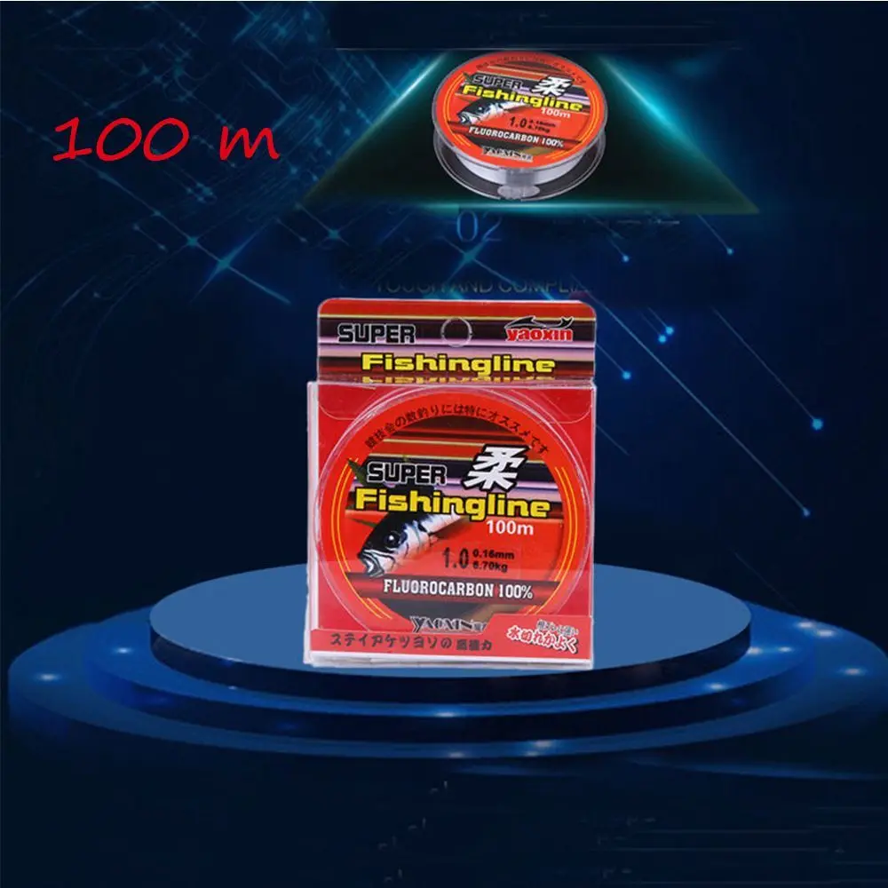 100m 100% Fluorocarbon String 0.8-6LB Angling Fishing Line Tackle Wire Monofilament Nylon PA